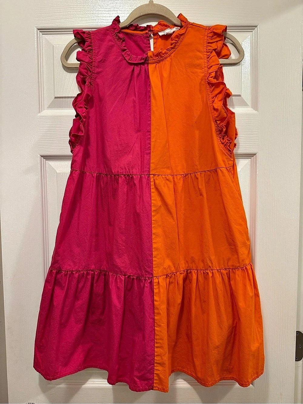THML Colorblock Dress Pink & Orange Medium